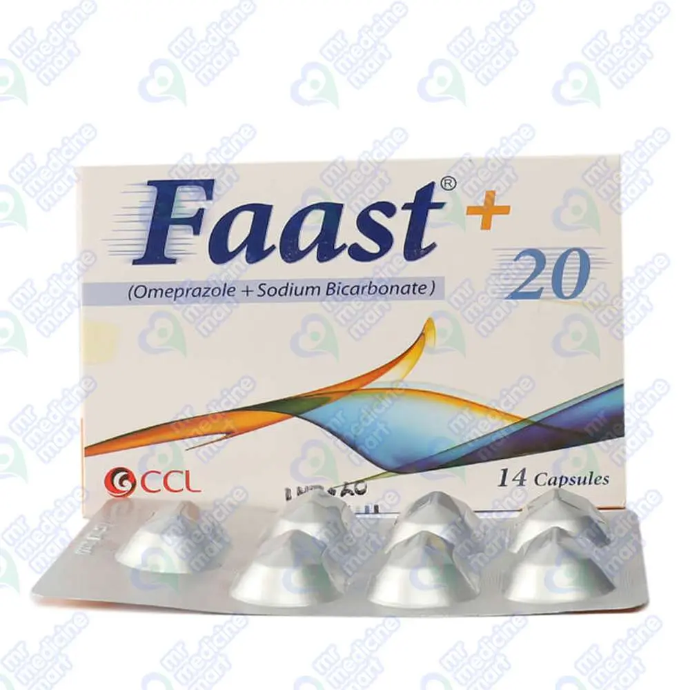 Faast Plus 20mg/1100mg Capsule 7 'S