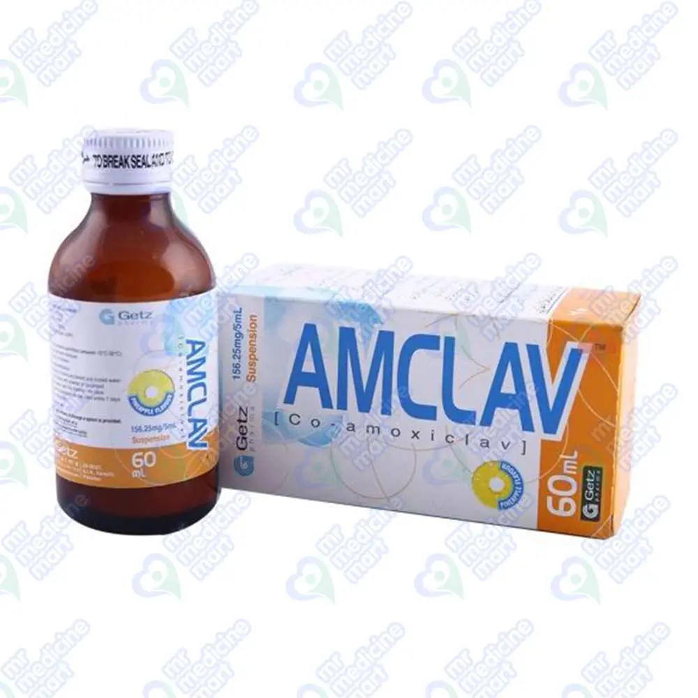 Amclav 156.25mg/5ml Suspension 60 ml