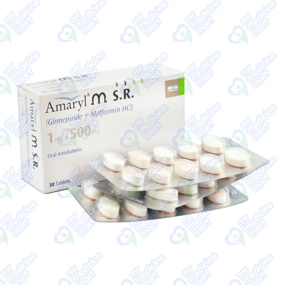 Amaryl MSR 1mg/500mg Tablet 10's