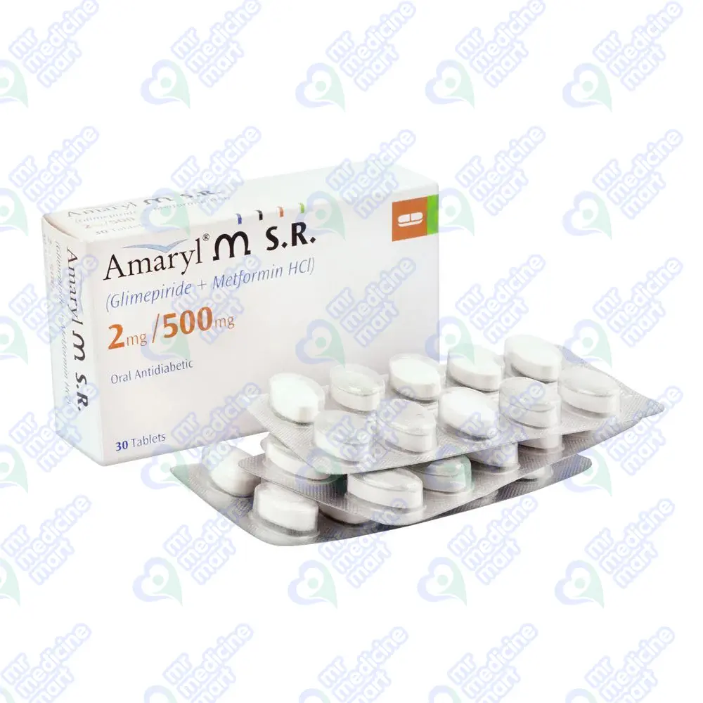 Amaryl MSR 2mg/500mg Tablet 10'S