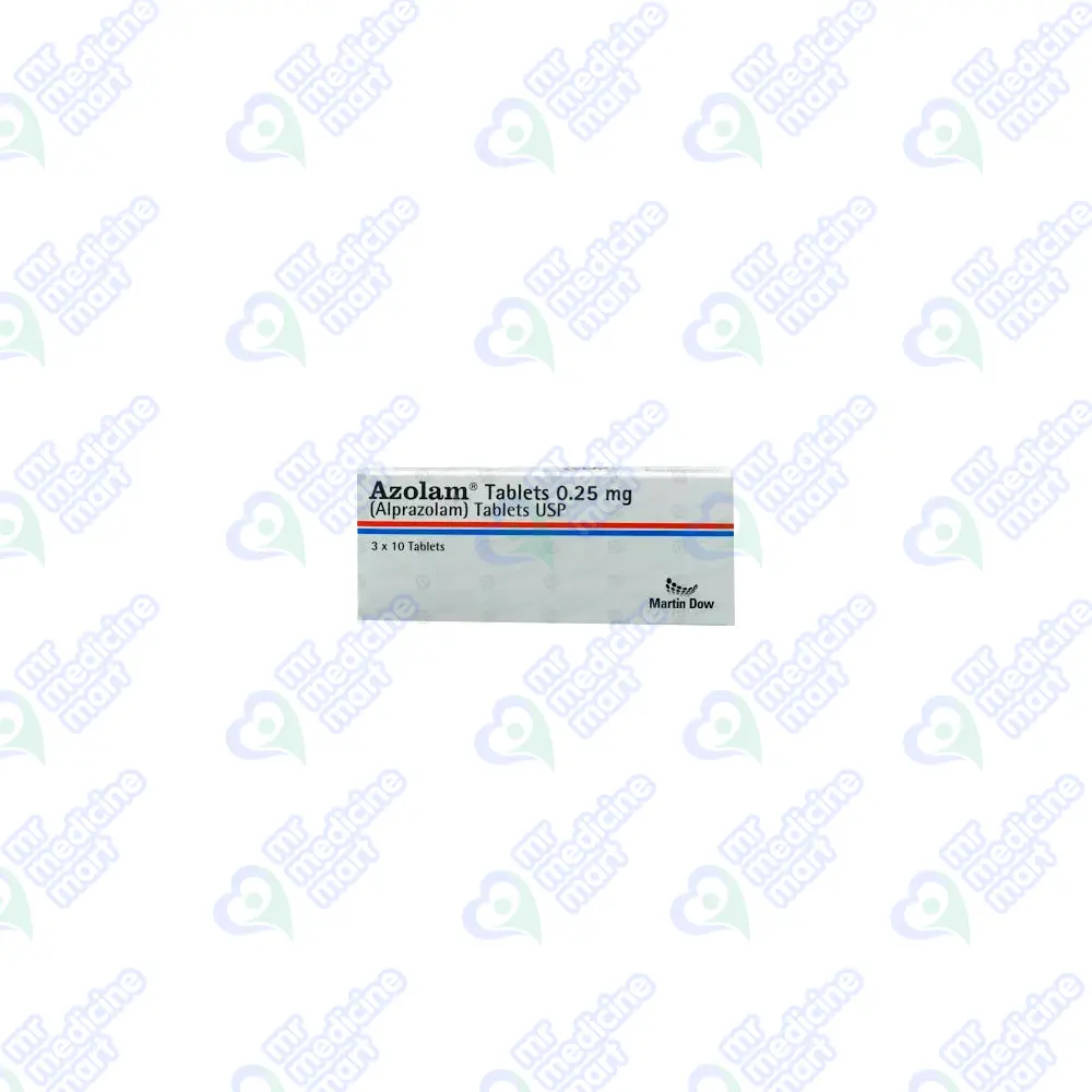Azolam 0.25mg Tablet 10 'S(Net)
