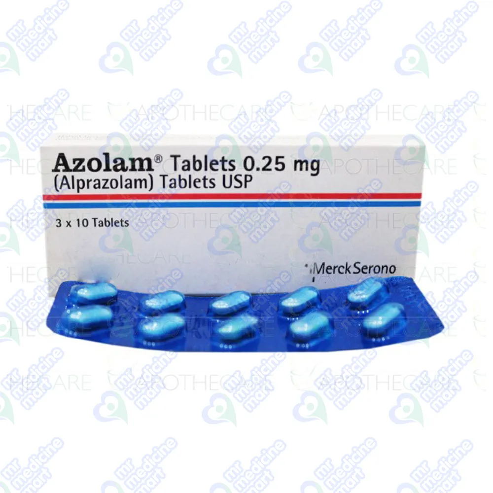 Azolam 0.25mg Tablet 10 'S(Net)