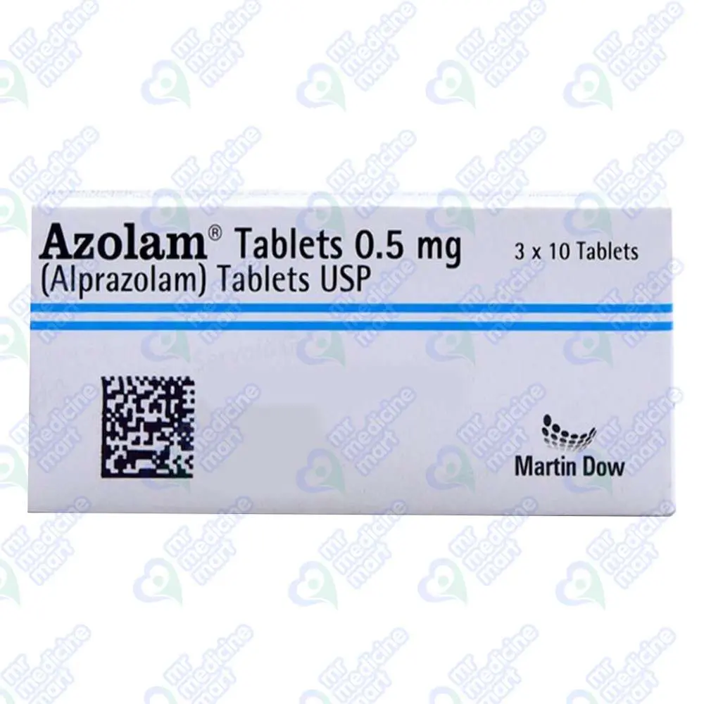 Azolam 0.5mg Tablet 10 'S(Net)