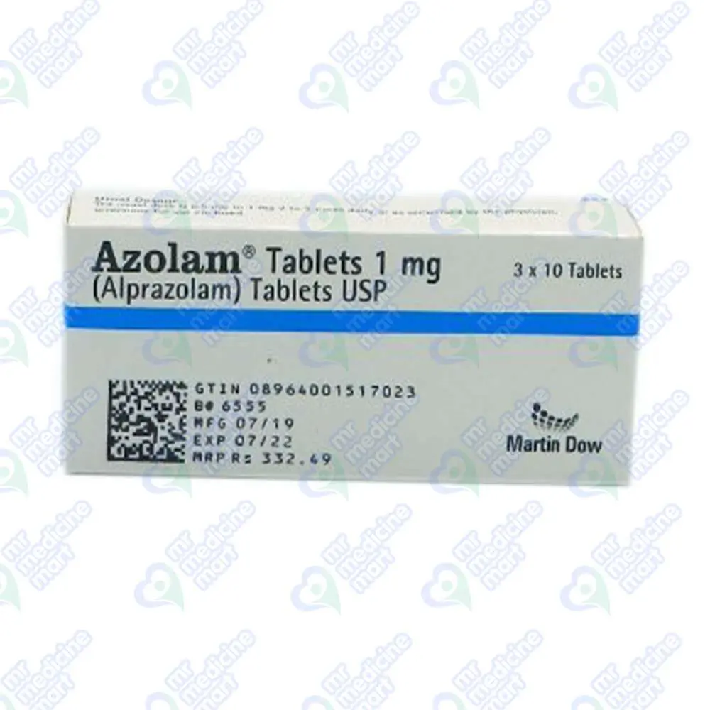 Azolam 1mg Tablet 10 'S(Net)