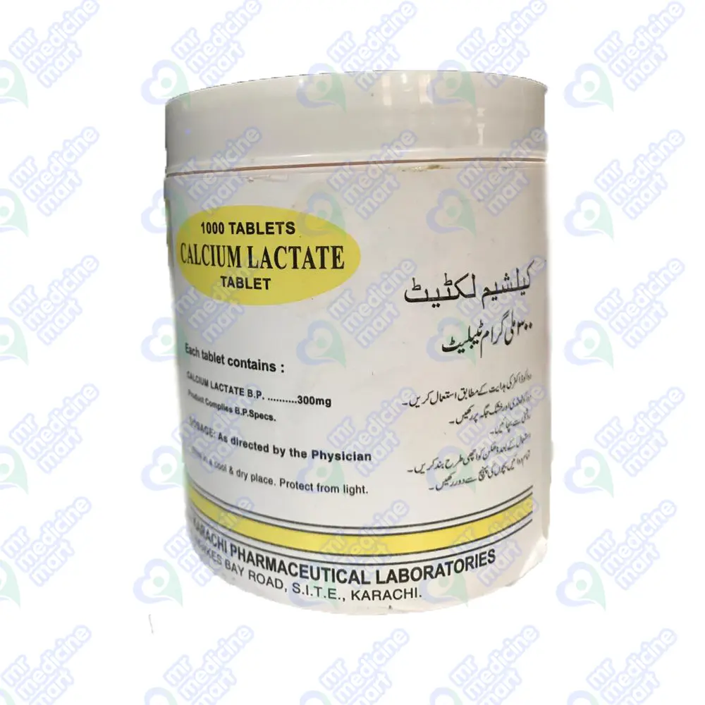 Calcium Lactate (Orange) 300mg 1000 Tab