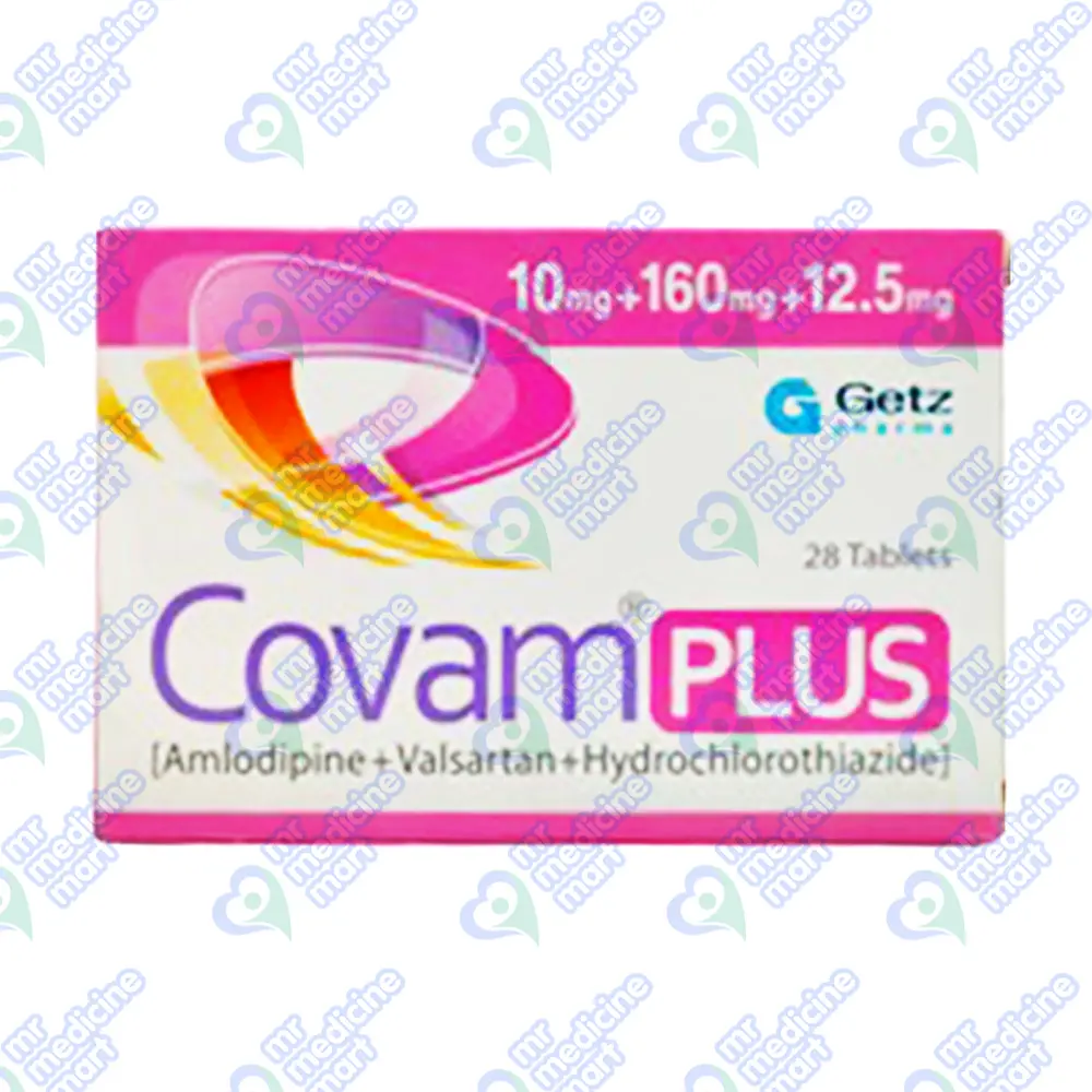 Covam Plus 10mg+160mg+ 12.5mg Tablet