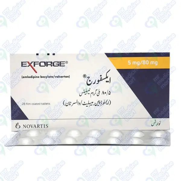Exforge 5mg/80mg Tablet 14 'S