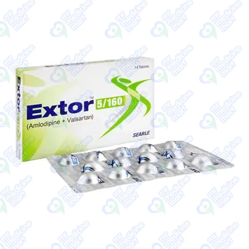 Extor 5mg/160mg Tablet 14's