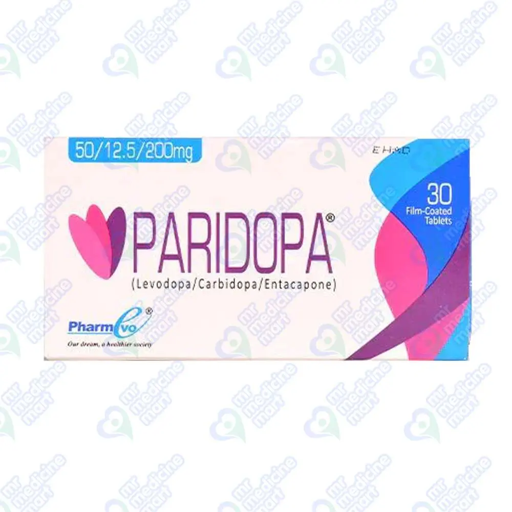 Paridopa 50/12.5/200mg Tablet