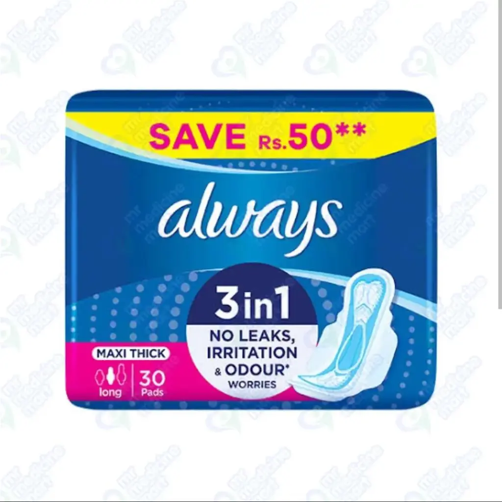 Always Maxi Thick Long 3in1 Pad 30'S