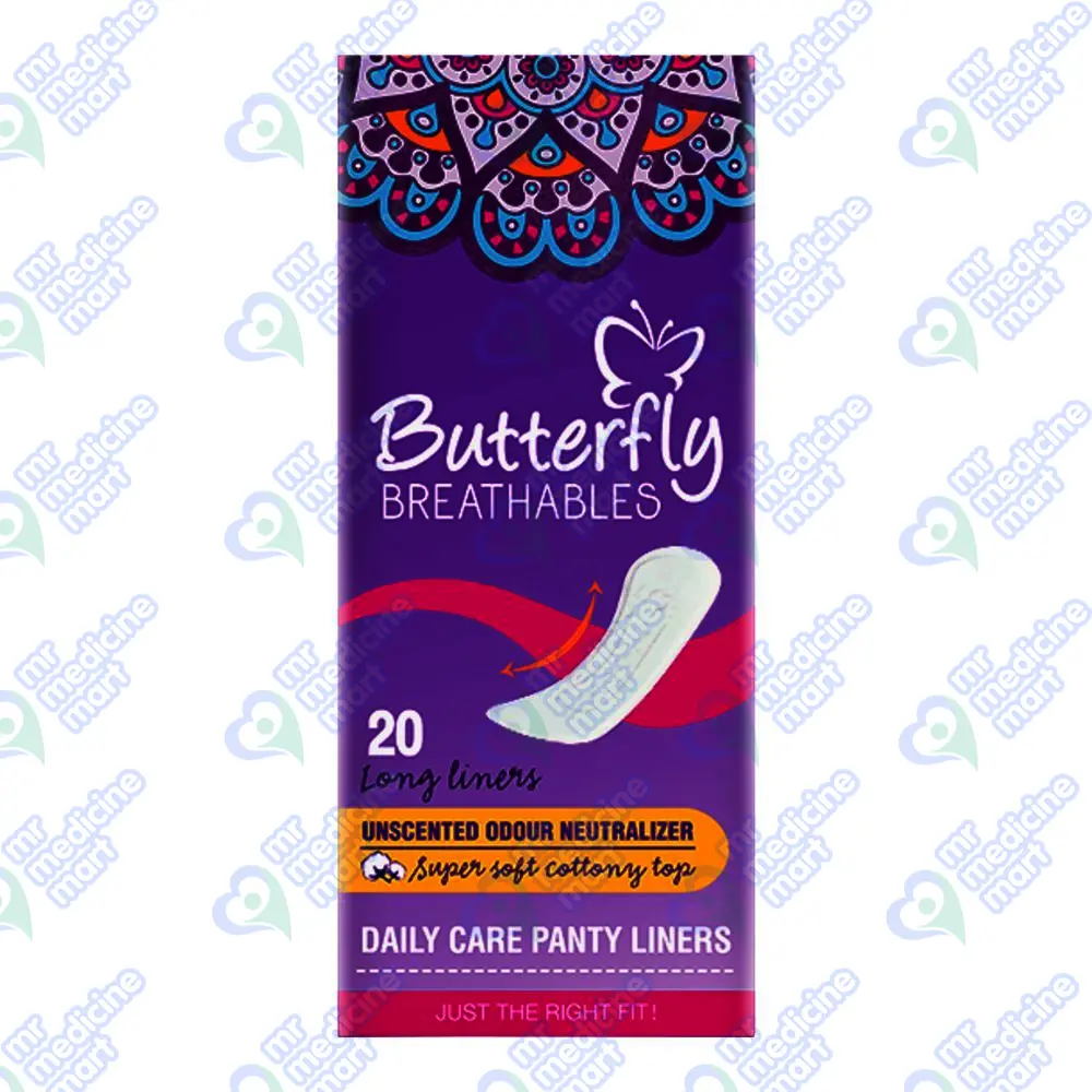 Butterfly Breathables L Panty Liners 20'