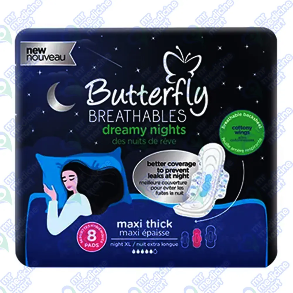 Butterfly peaceful Night Pads (XL) 8's