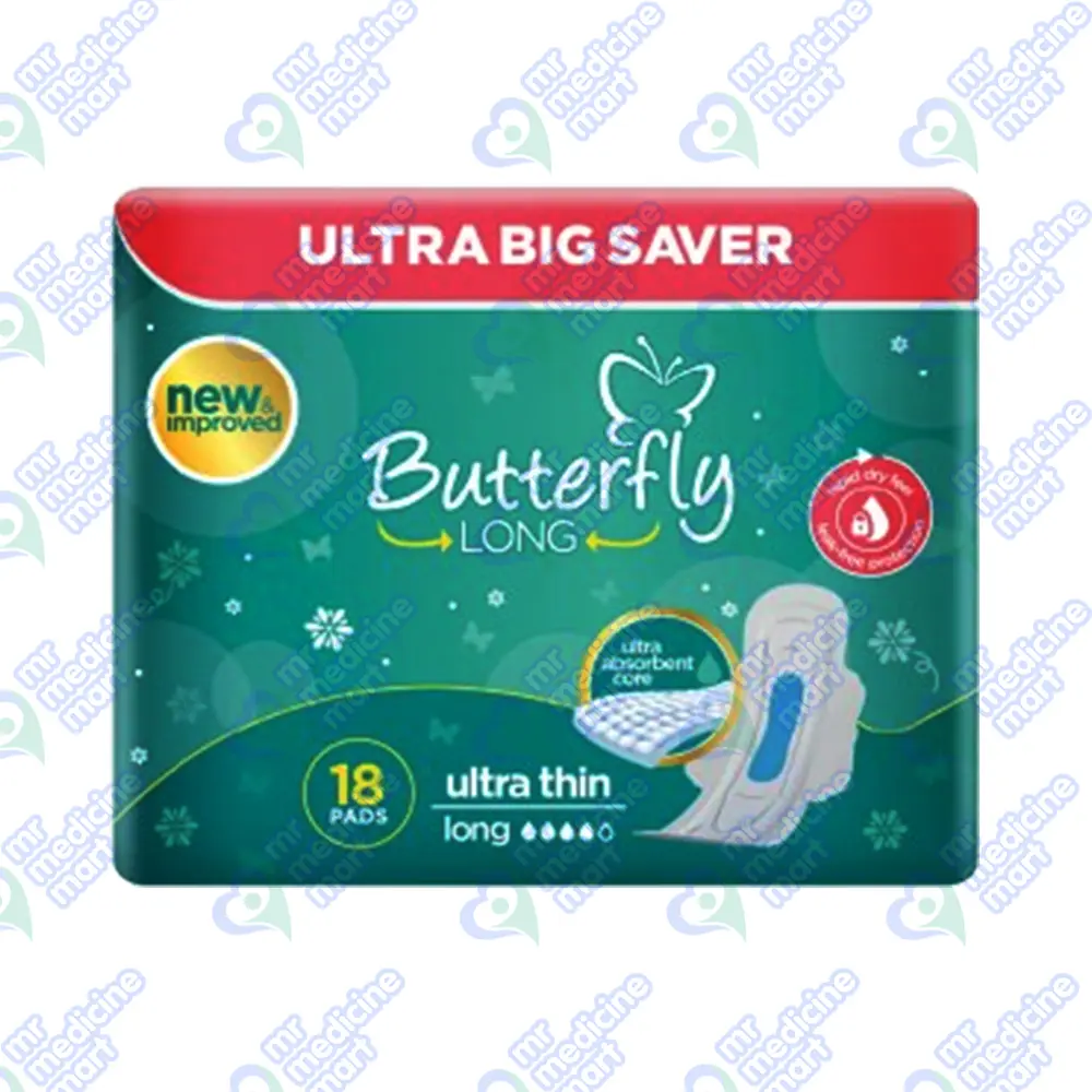 Butterfly Long Ultra Thin Pad Large 18's
