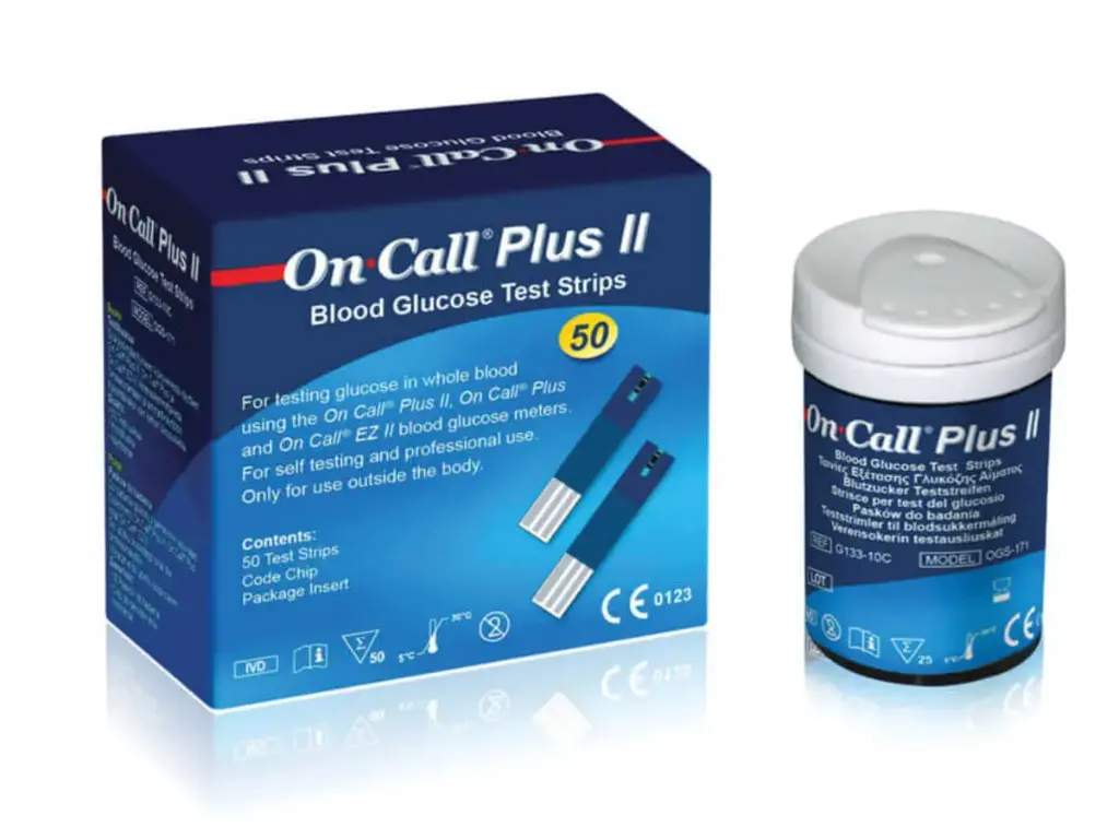 On Call Plus (Blue) Glucose Test Strip 25's (Bottle) 