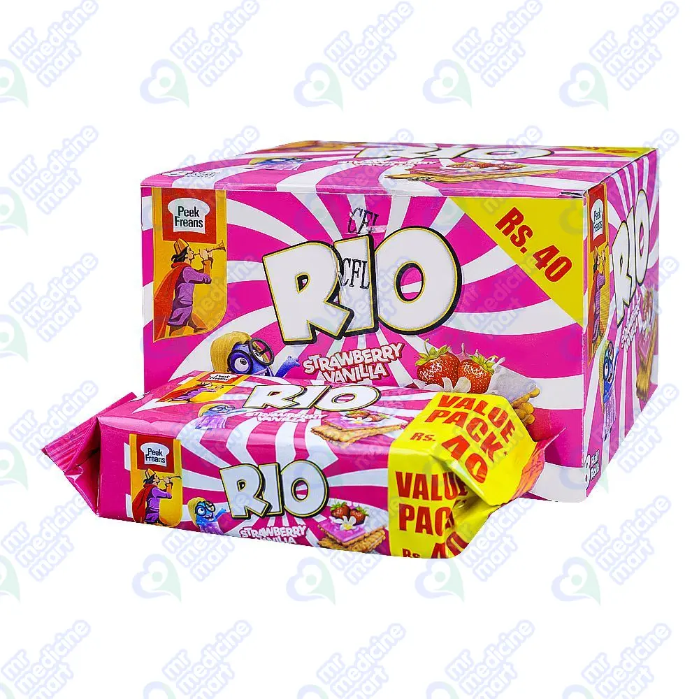 Rio Strawberry Half Rolls Pack 50Rs
