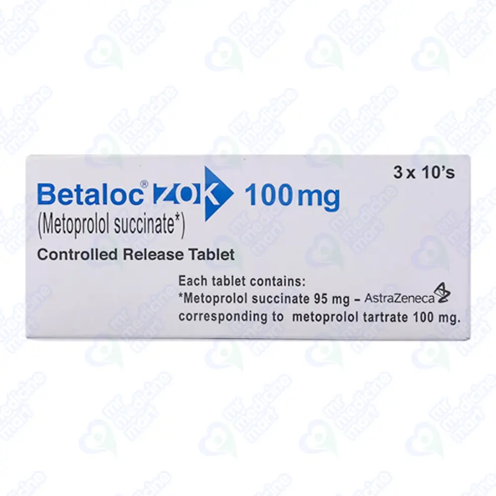 Betaloc ZOK 100mg Tablet 10 'S