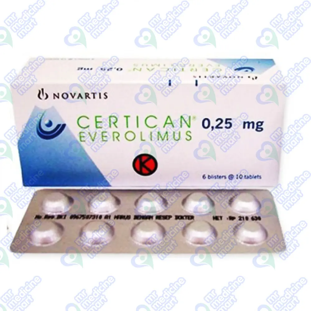 Certican 0.25mg Tablet 