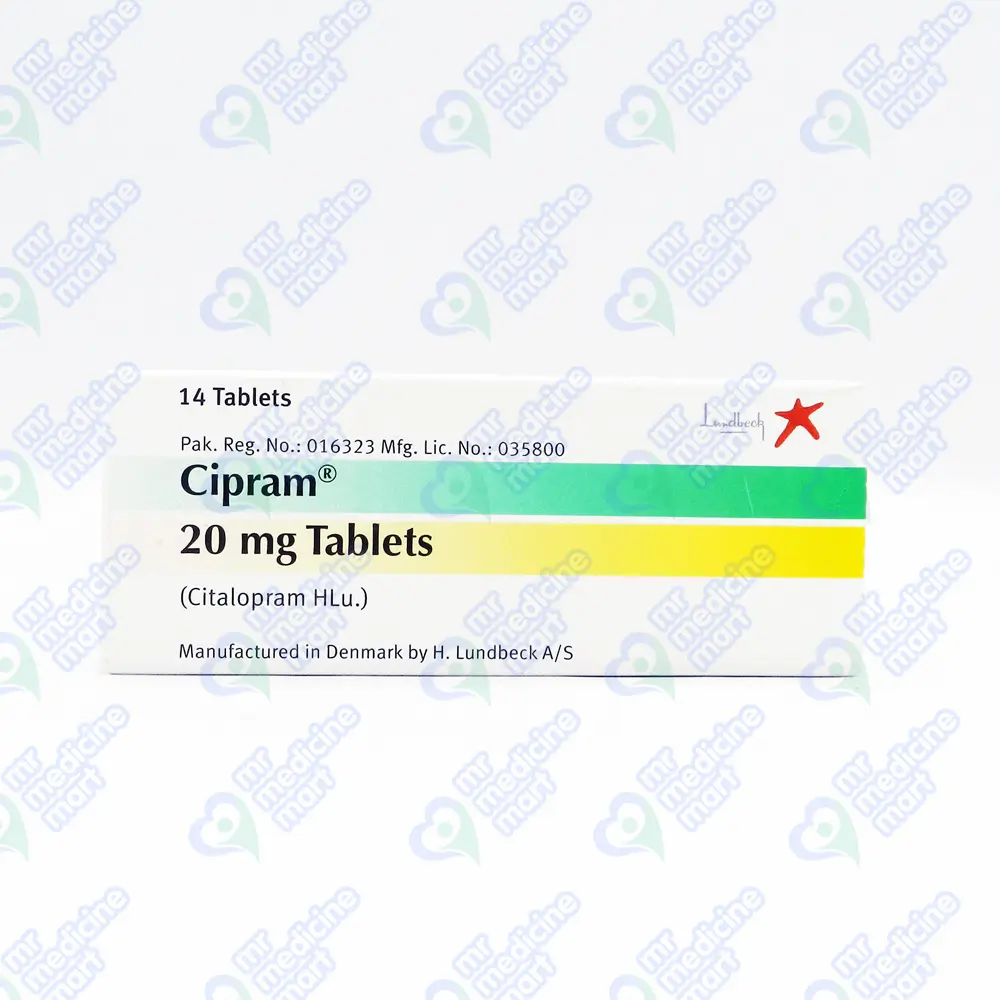 Cipram 20 Mg Tablets 14's
