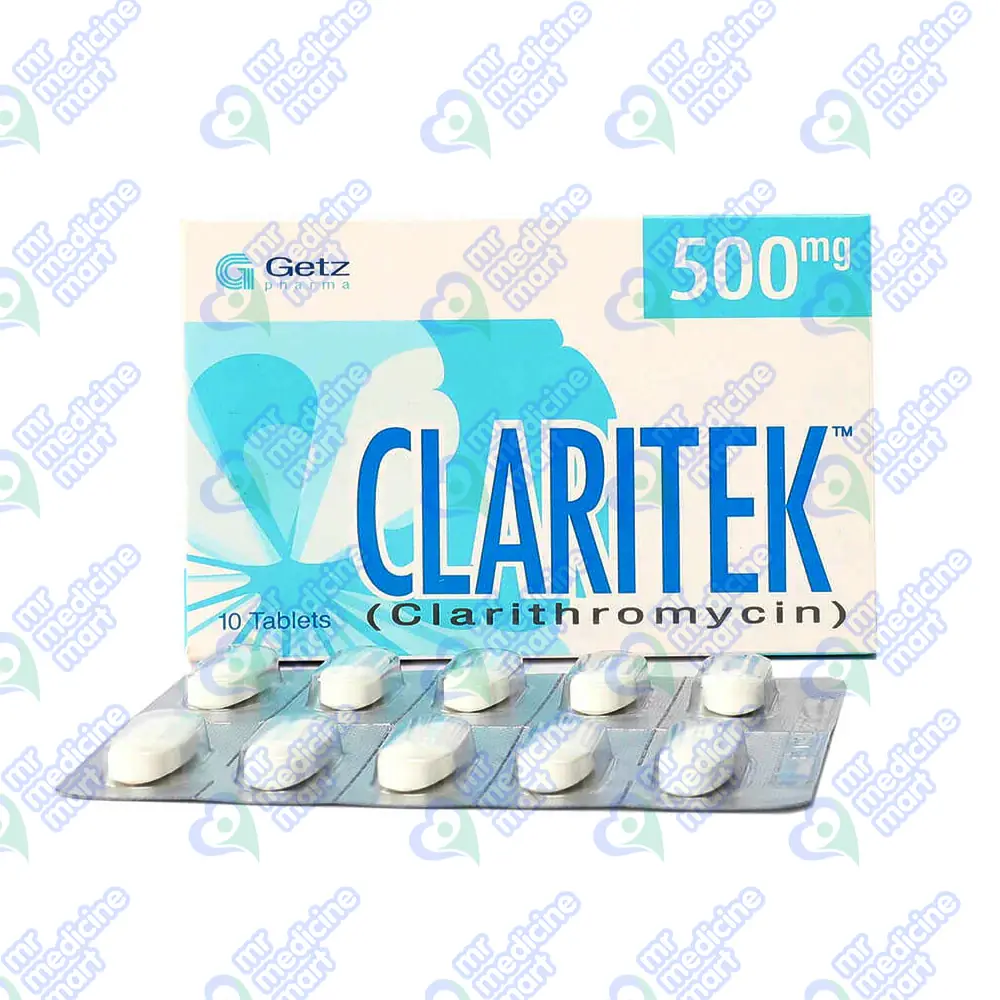 Claritek 500mg Tablet 10 'S