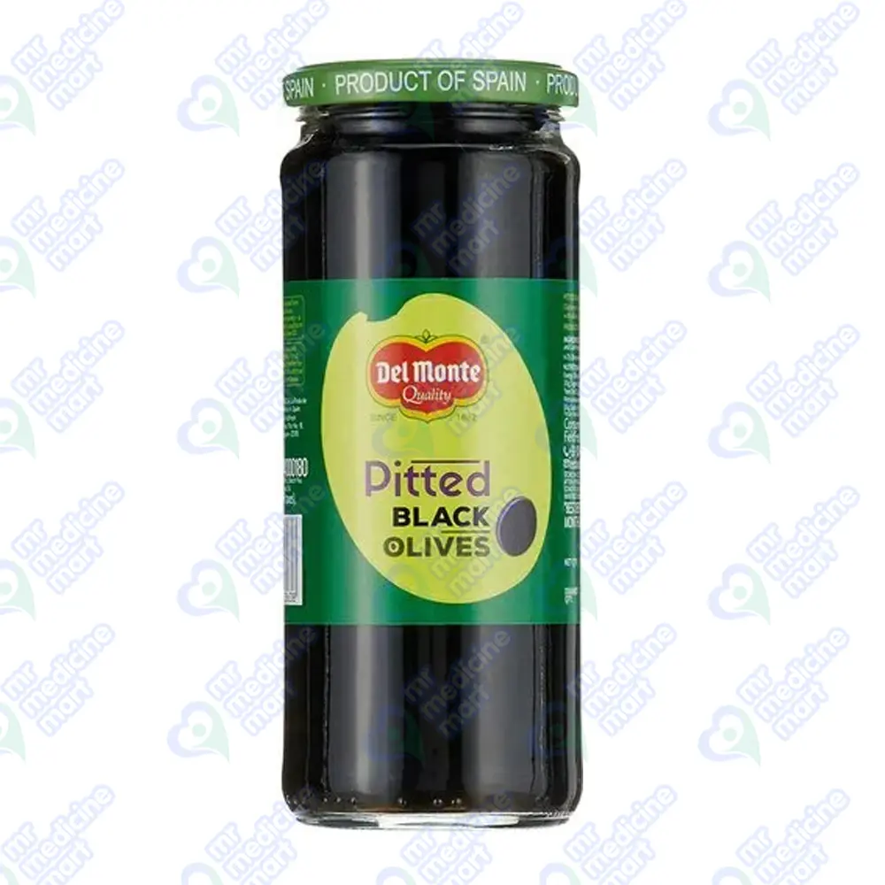 Del Monte Pitted Black Olives 450gm