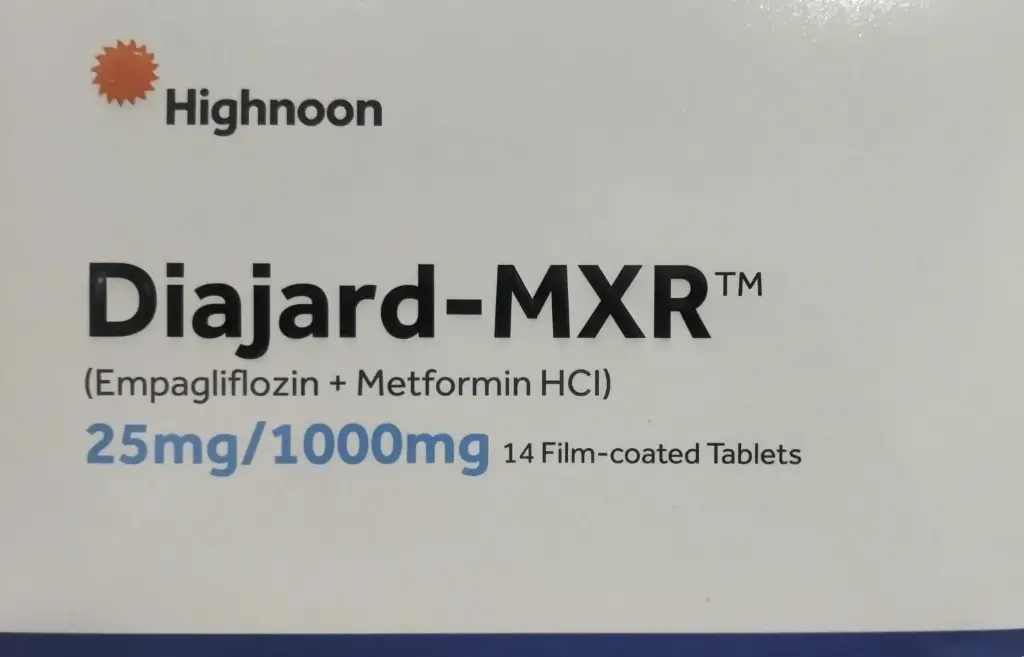 DiaJard MXR 25mg/1000mg Tablet 14's