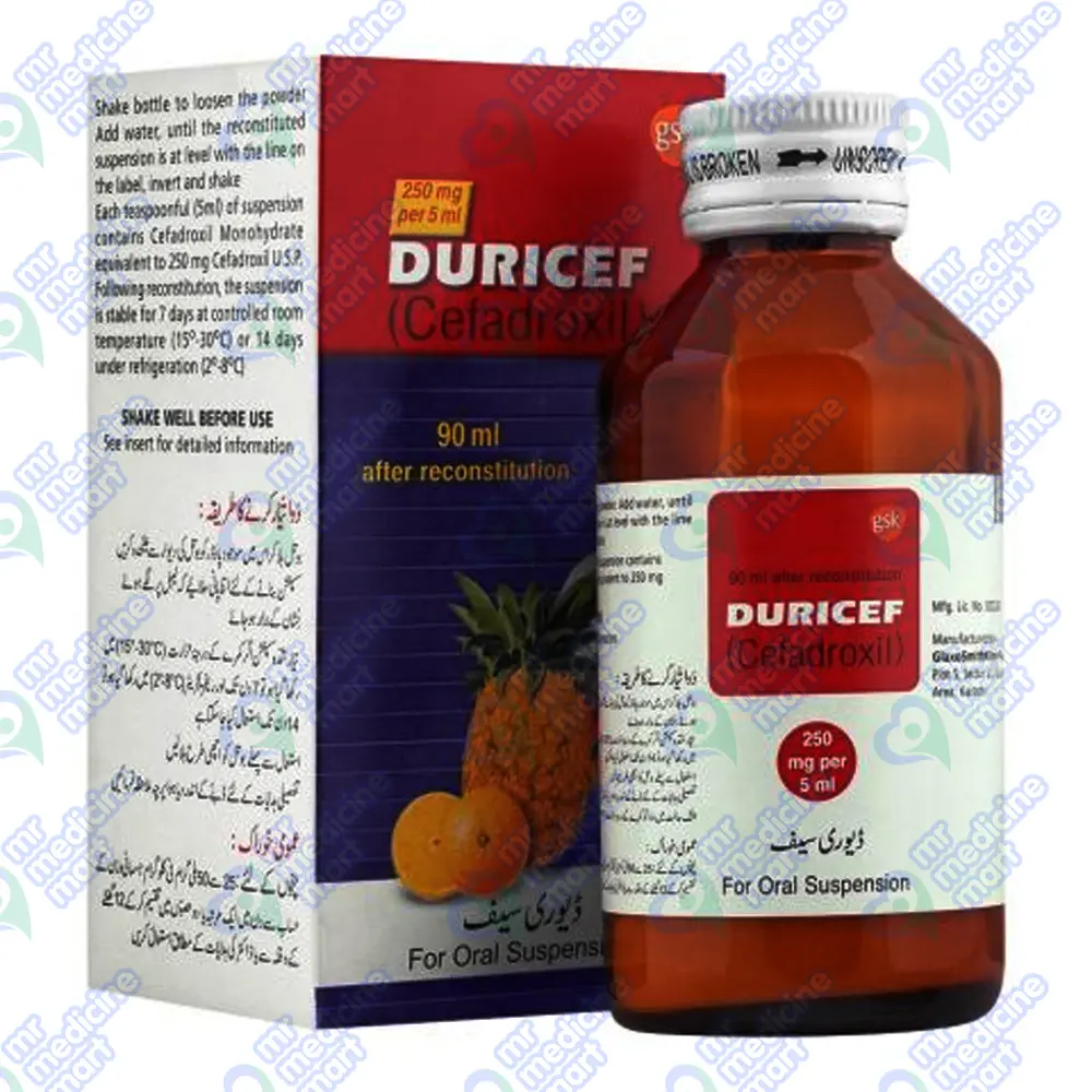 Duricef 250mg/5ml Suspension 90 ml