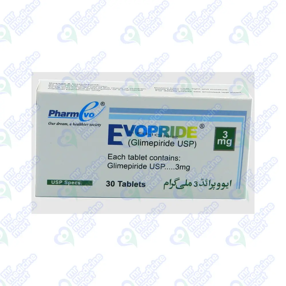 Evopride 3 Mg 30 Tablets