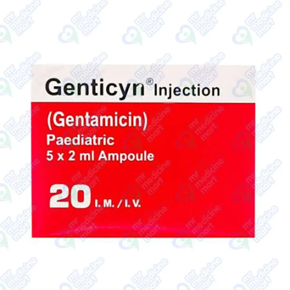Genticyn Injection 20 I.M / I.V 5's | Mr Medicine Mart
