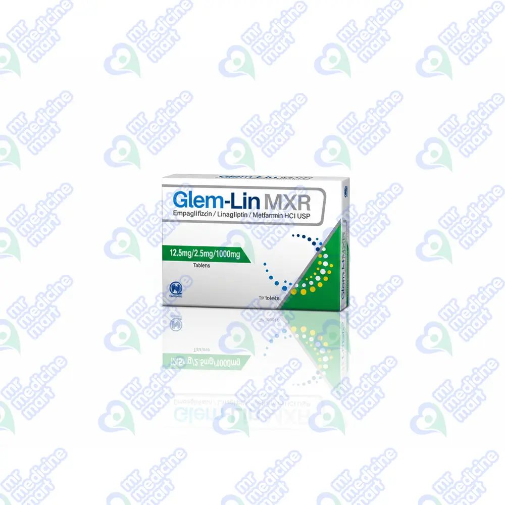 Glem Lin MXR 12.5mg/2.5mg/1000mg Tablet 7's