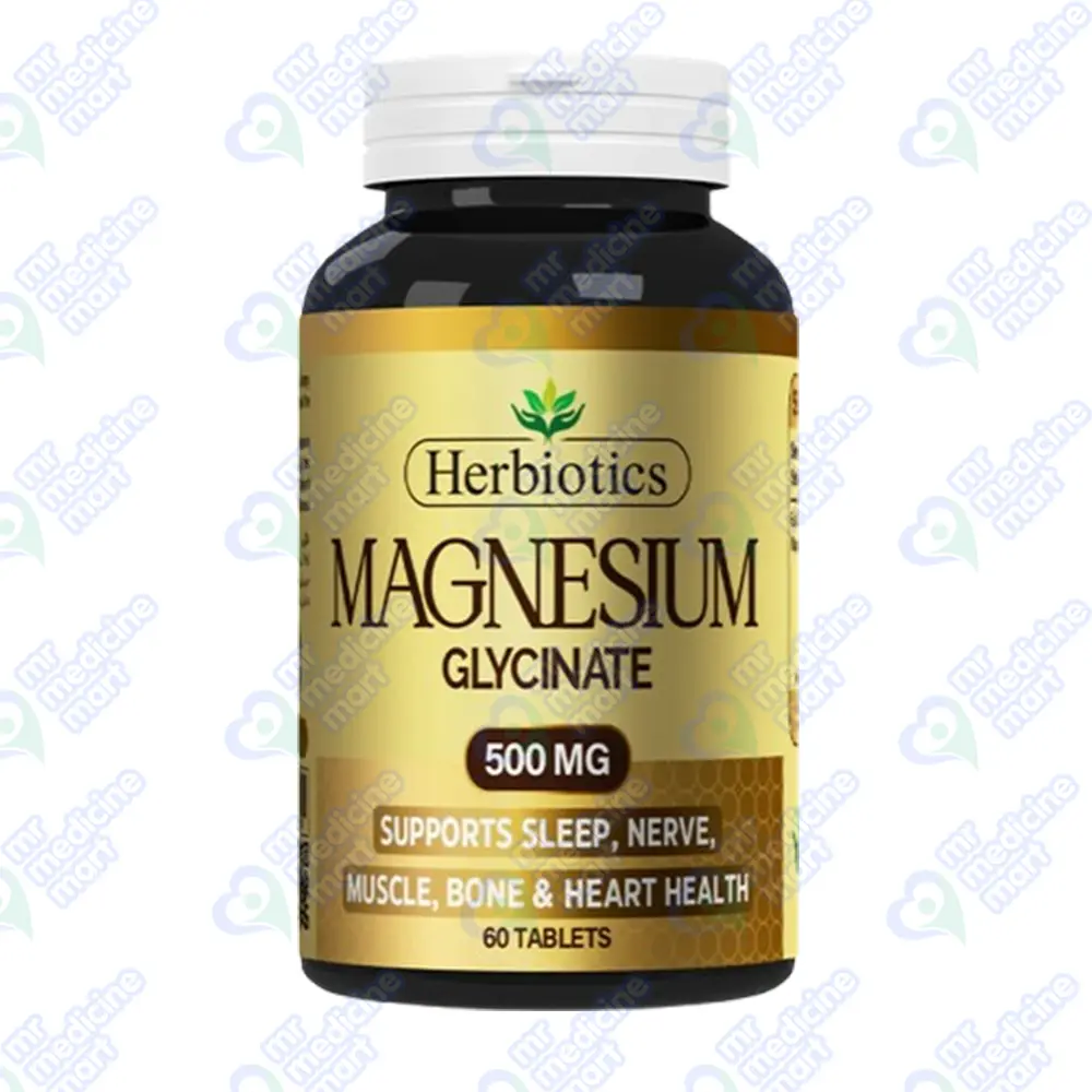 Herbiotics Magnesium Glycinate 500mg 60'S