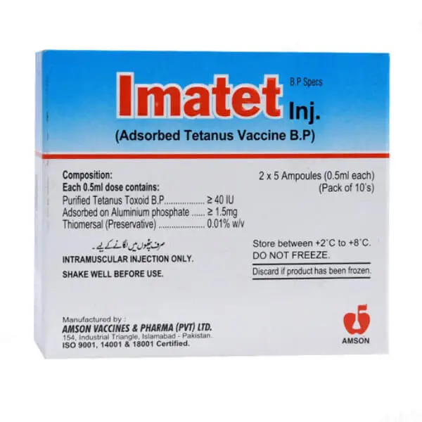 Imatet Tetanus Vaccine 0.5ml Price In Pakistan | Mr Medicine Mart