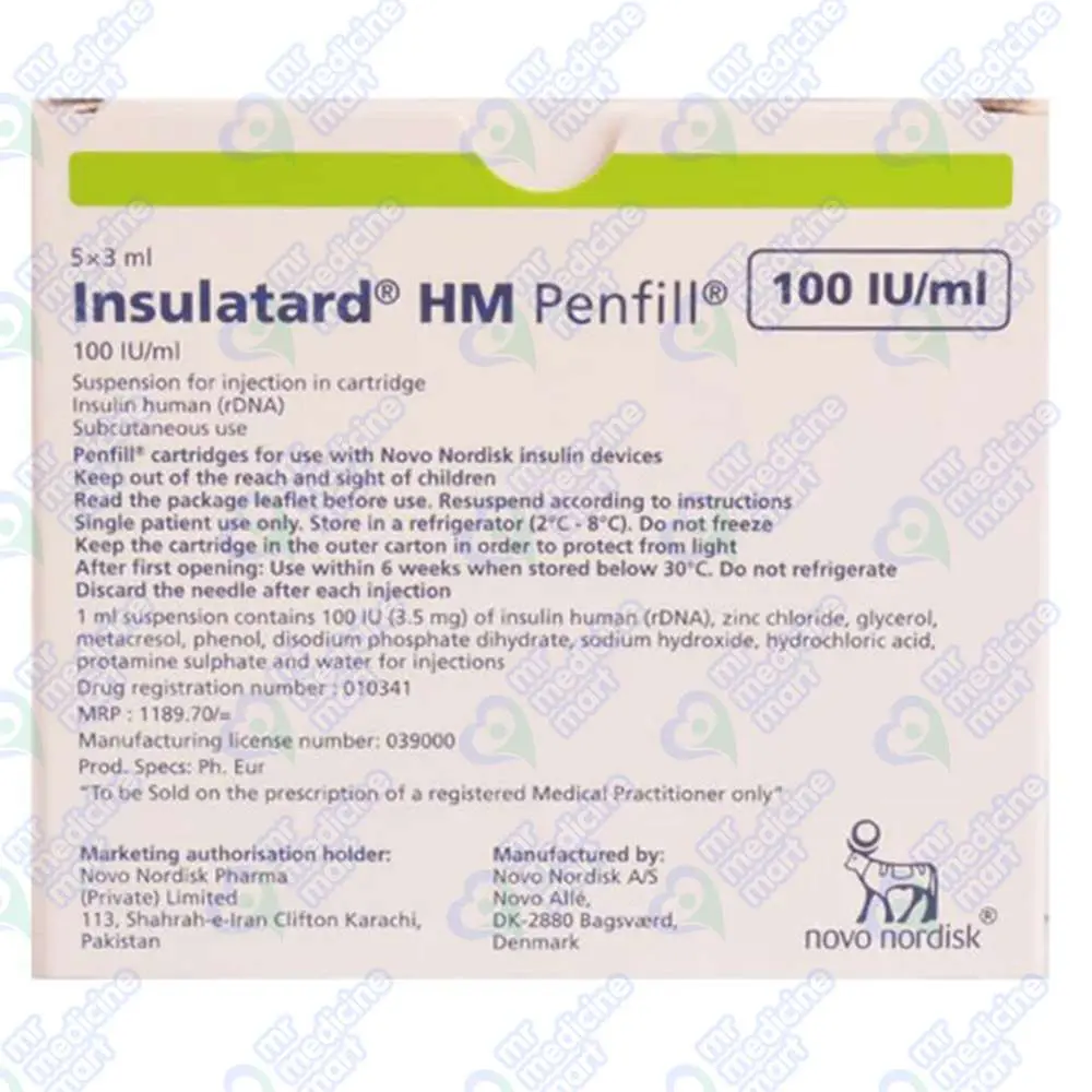 Insulatard HM Penfill 3ml