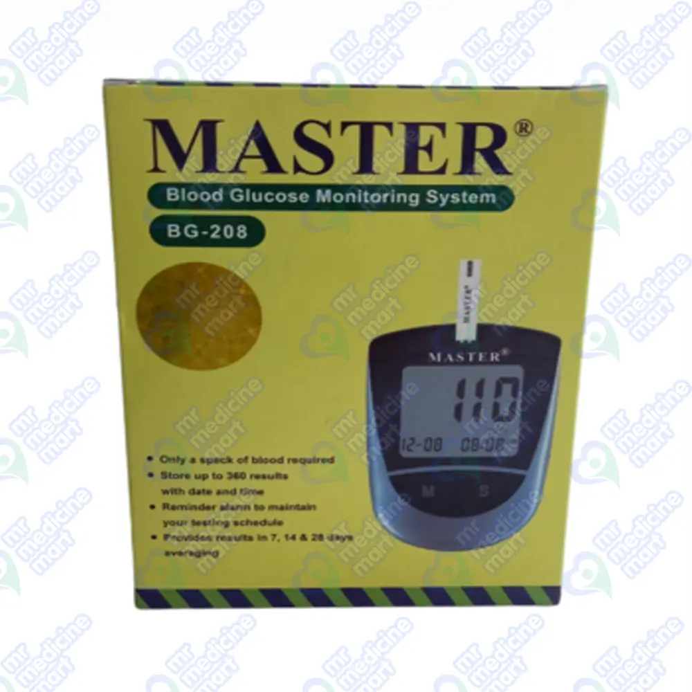 Master Blood Glucose Monitor BG-208 Kit