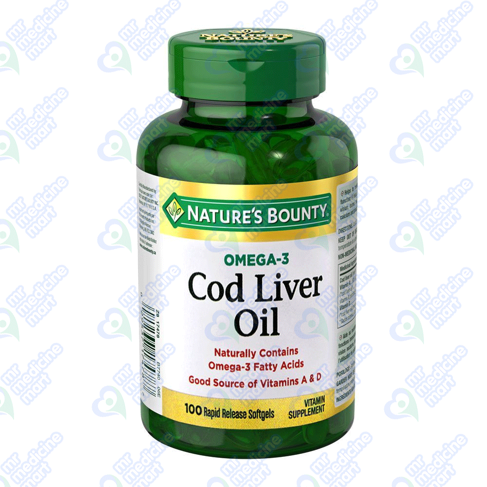Nature's Bounty Omega 3 Cod Liver Oil SoftGel 100's