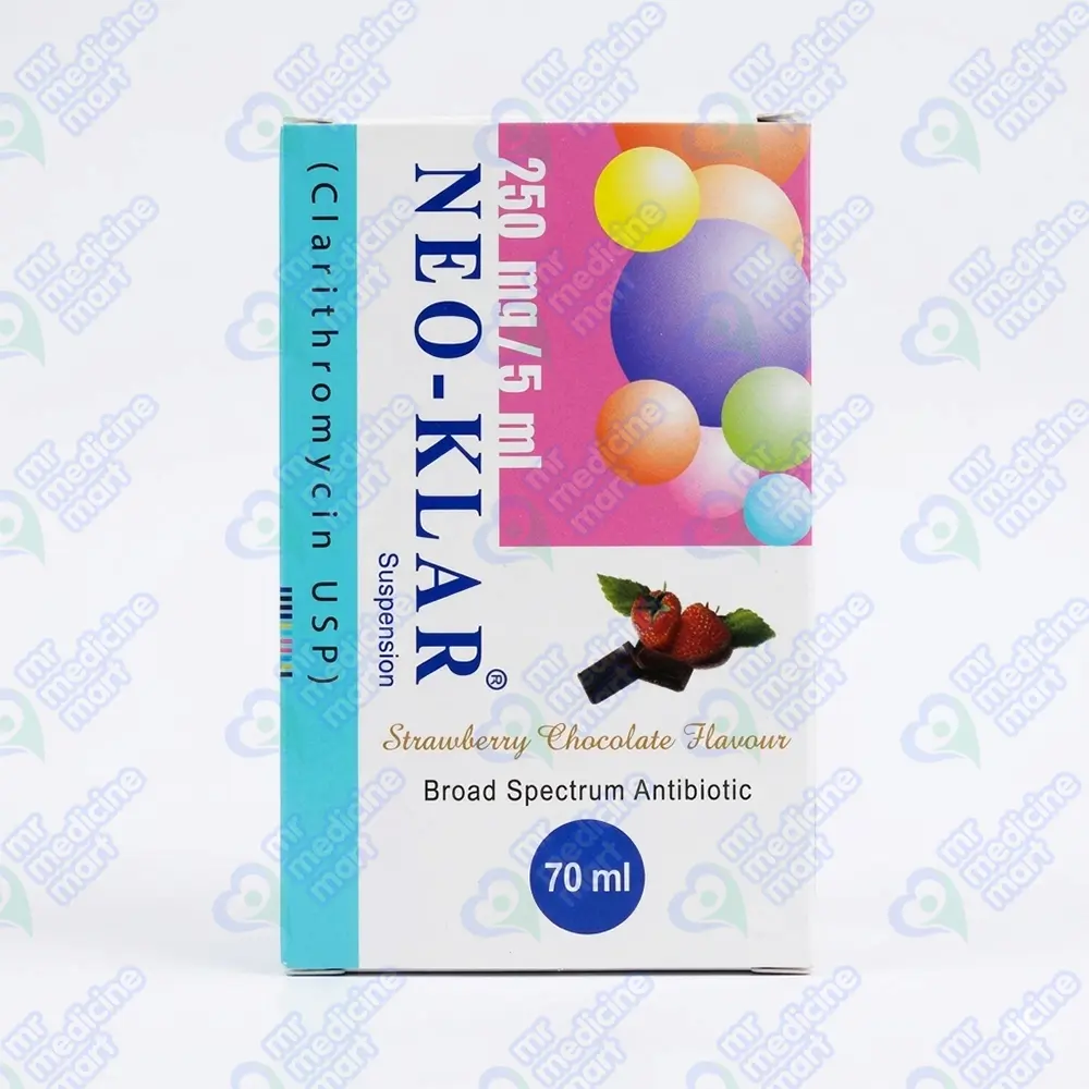 Neo-Klar 250mg/5ml Suspension 70 ml