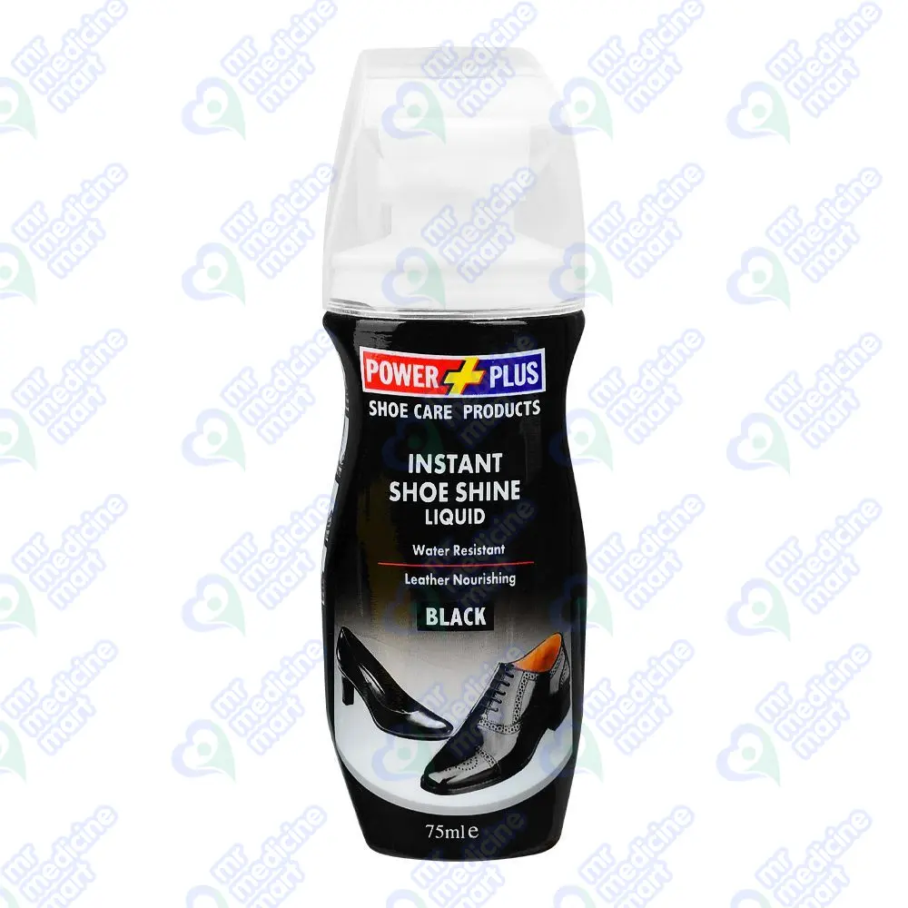 Power Plus Instant Shoe Liquid Black 75m