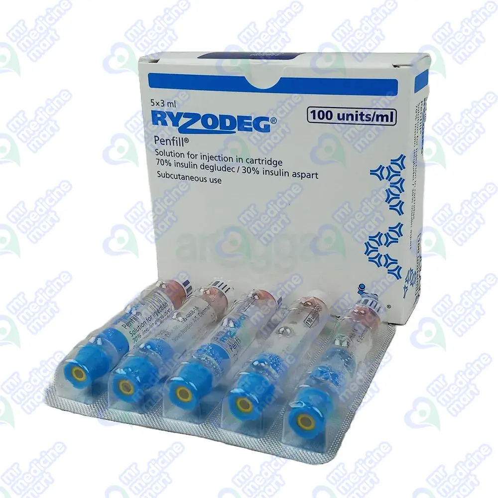 Ryzodeg Penfill Cartridge 5X3ml
