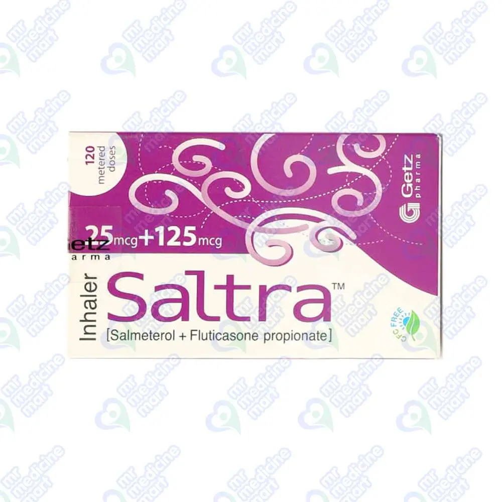 Saltra Inhaler 125mcg/25mcg Fluticasone/Salmeterol Price in Pakistan