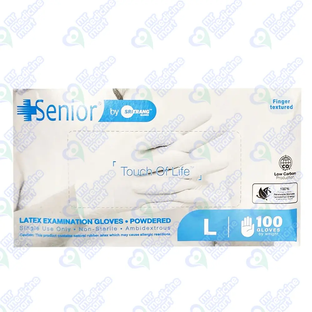 Senior Disposable Latex Powder Gloves(M)