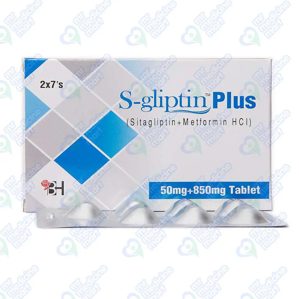 S-Gliptin Plus 50mg+850mg Tablet 7 'S
