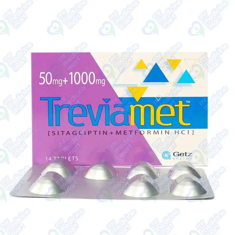 Treviamet 50mg+1000mg Tablet 7 'S