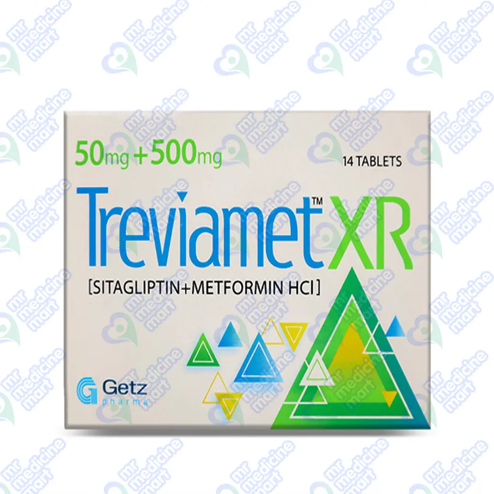 Treviamet XR 50mg+500mg Tablet 14's