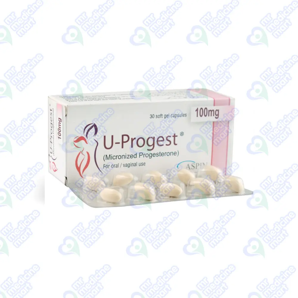 U Progest Softgel Caps 100mg