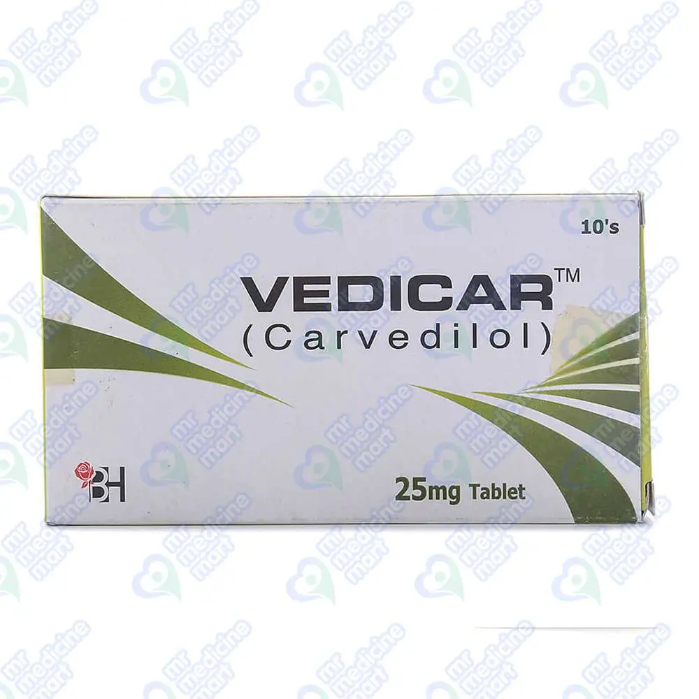 Vedicar 25mg Tablet 10 'S