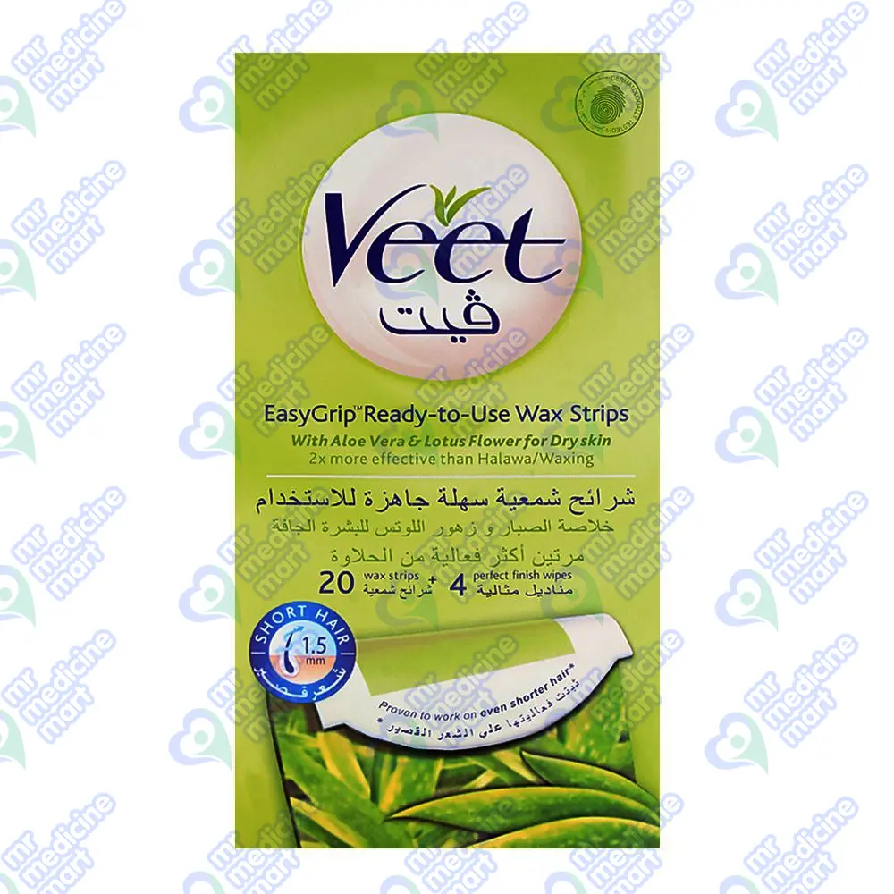 Veet Wax Strip Aloe Vera  20 Strips