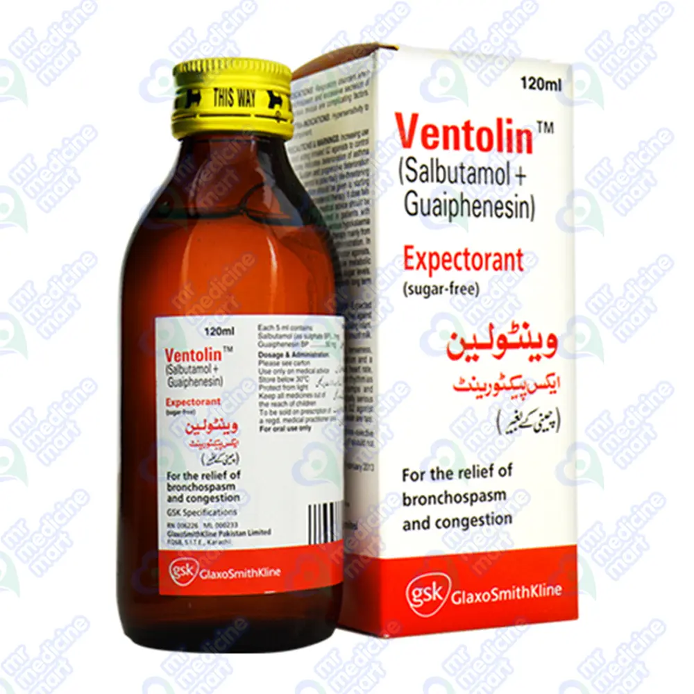 Ventolin Expectorant Sugar Free 120ml
