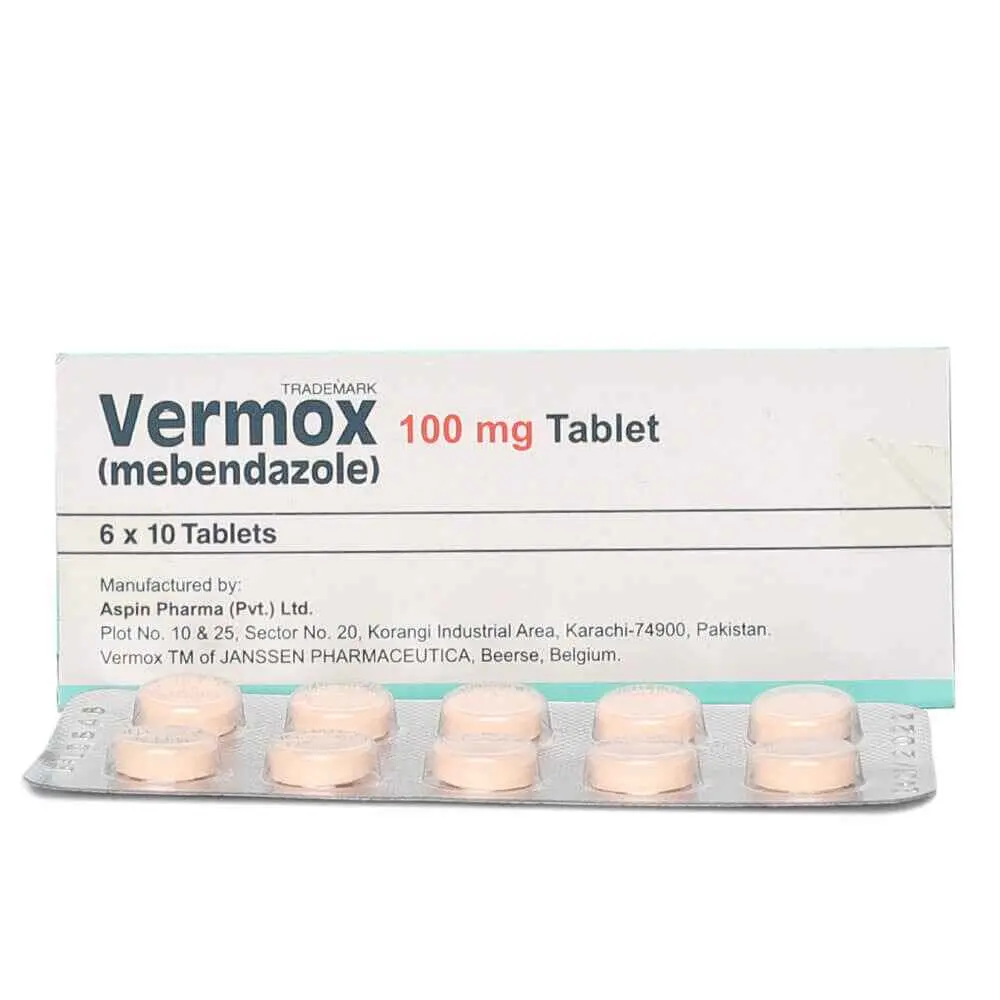 Vermox 100mg Tablet 10 'S