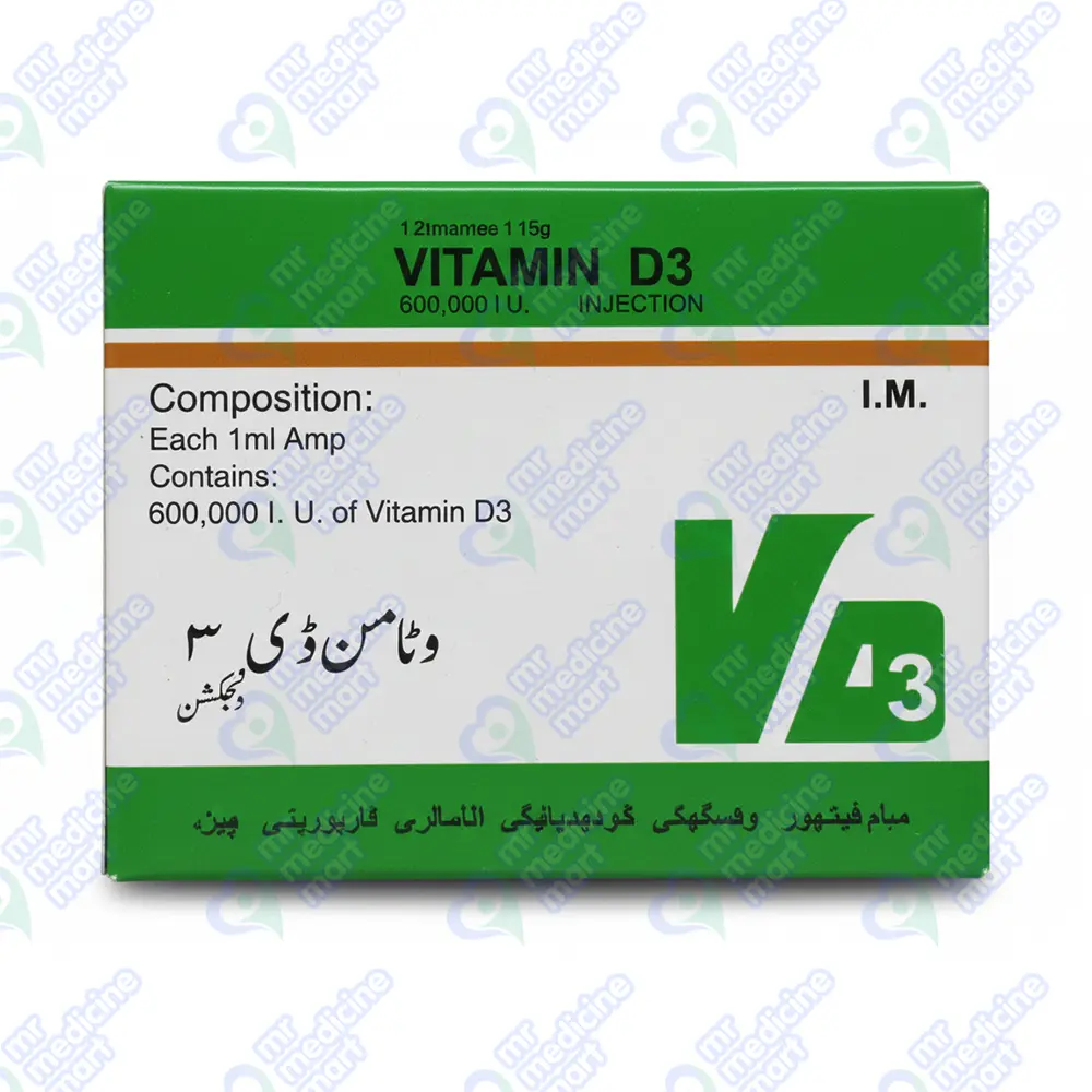Vitamin D3 600,000 Injection (Imported)(Net) 1's