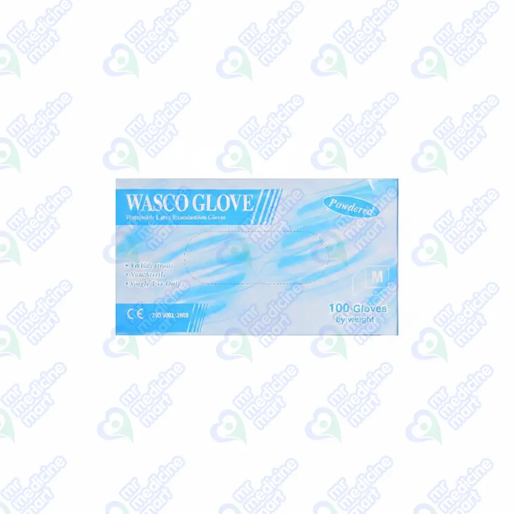 Wasco Latex Examination Gloves 100's (Medium)