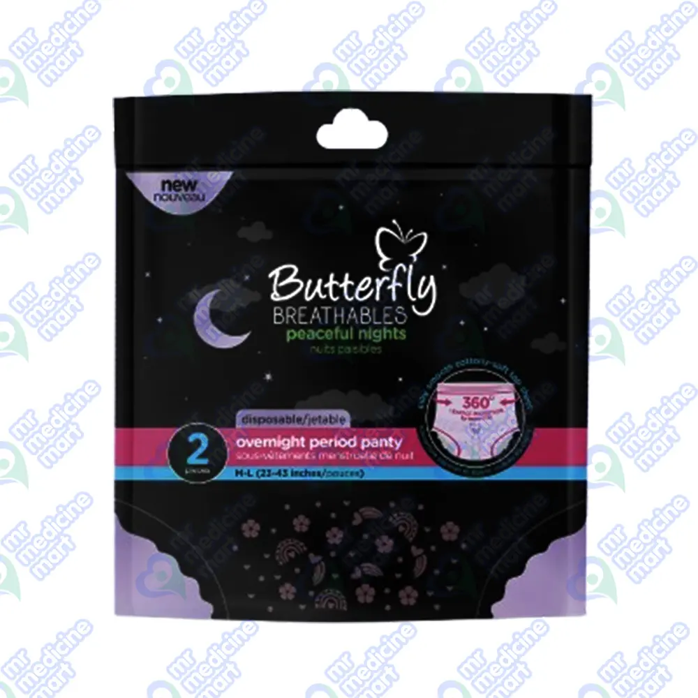 Butterfly Breathable Panty M-L(23-43 inches) 2's 